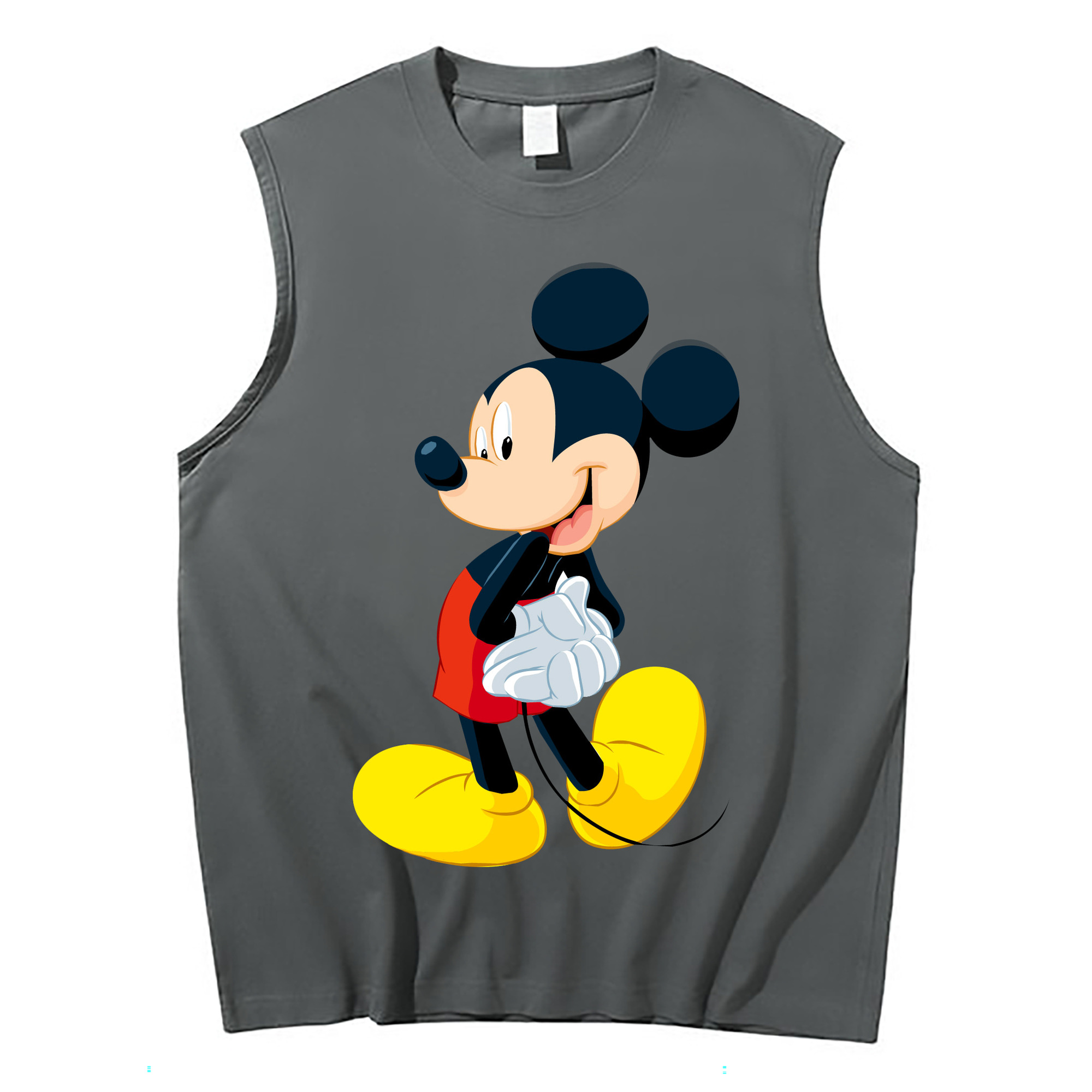 ミッキーマウス Mickey Mouse コットン100％タンクトップ（フロントプリント）